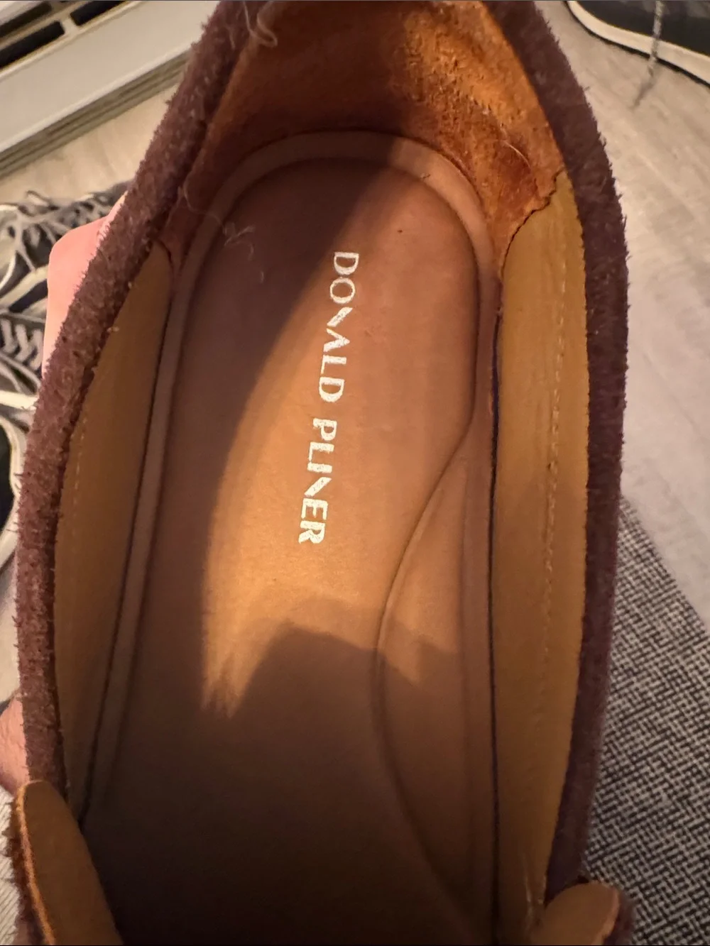 Donald J. Pliner Men's Dark Brown Suede Penny Loafers